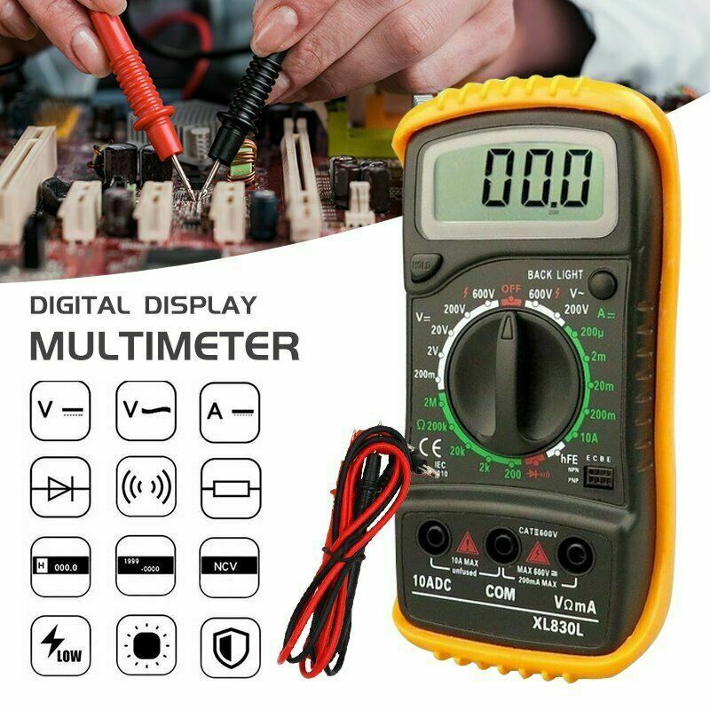 Digital Multimeter XL-830L LCD Voltmeter Ammeter Ohmmeter OHM VOLT Tester Meter