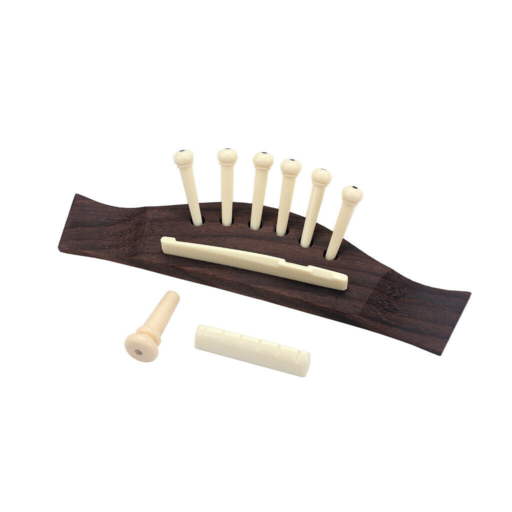 Acoustic Guitar Rosewood Bridge+Bone Bridge