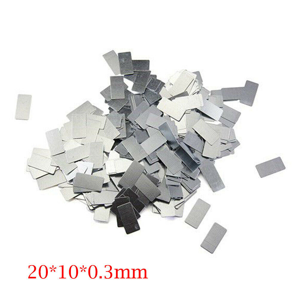 100PCS Galvanized Iron Sheet Panel Zinc Plated Metal Fittings Crafts 20*10*0.3mm