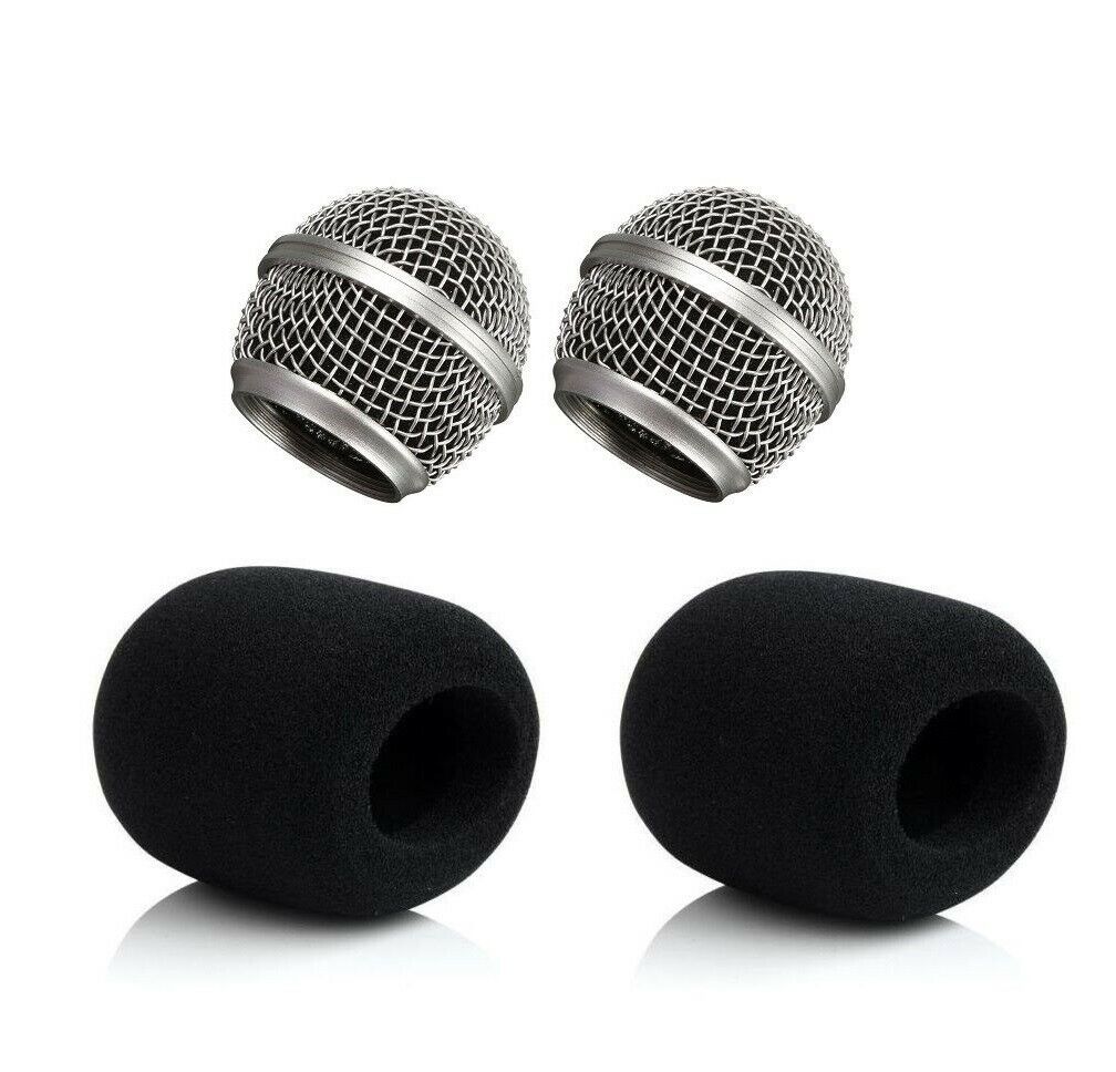Vocal Microphone Grille Mic Sponge external Windscreen Ball Head, For shure SM58