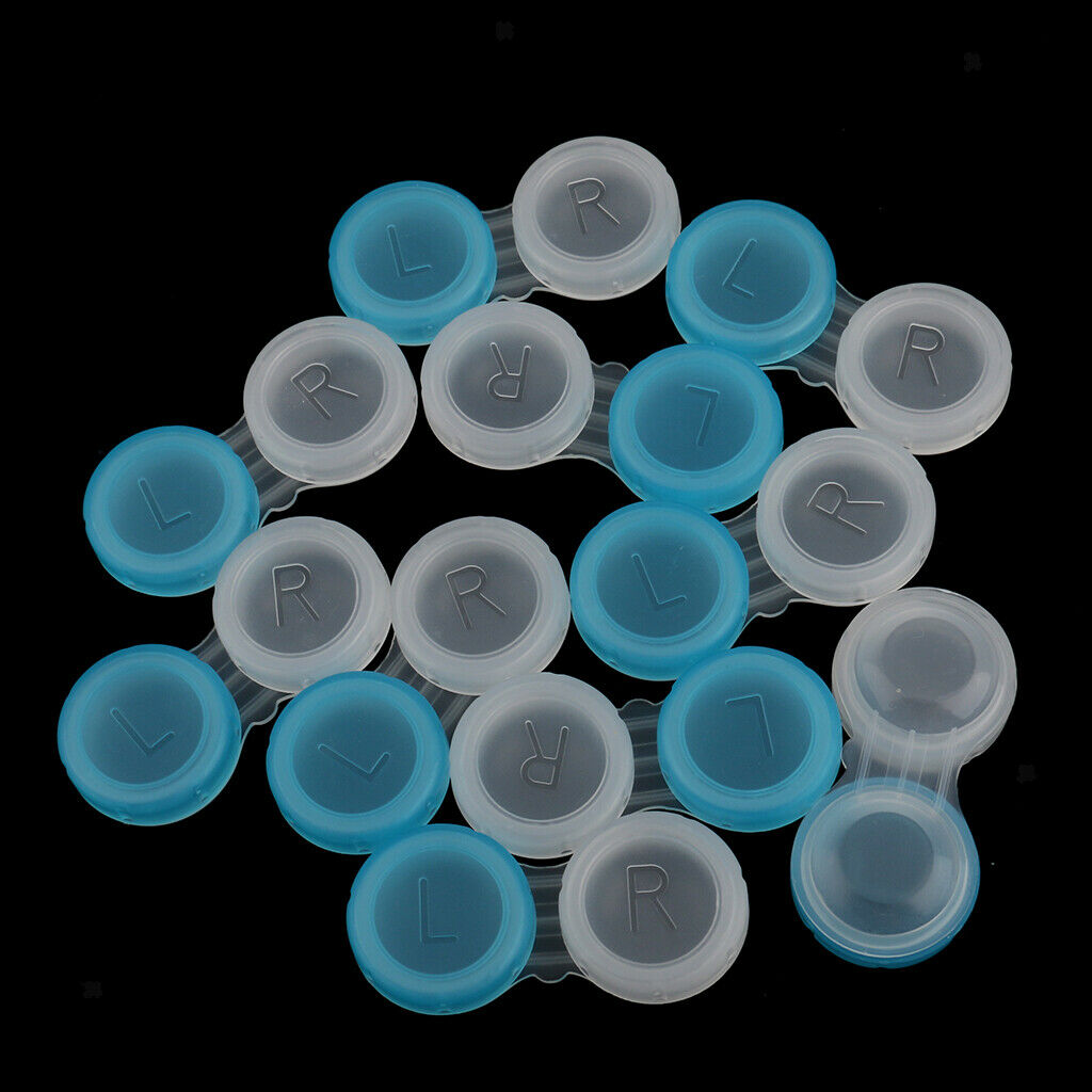 30 Pieces Mini Contact Lens Box Travel Soaking Case Transparent