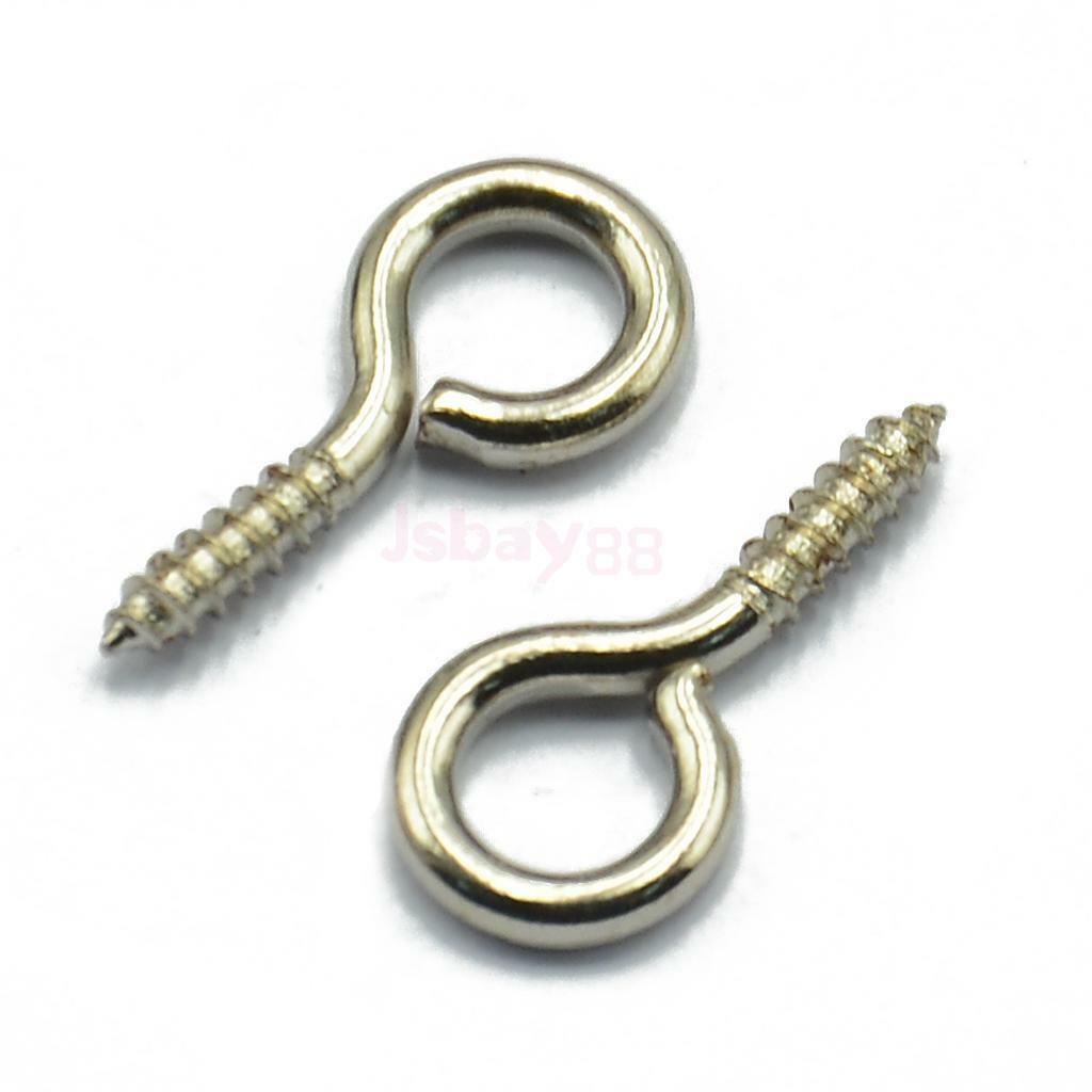 50 Pieces Screw Eye Pin +2000 Pieces 4mm Jump Rings+100 Pieces Earring Hooks