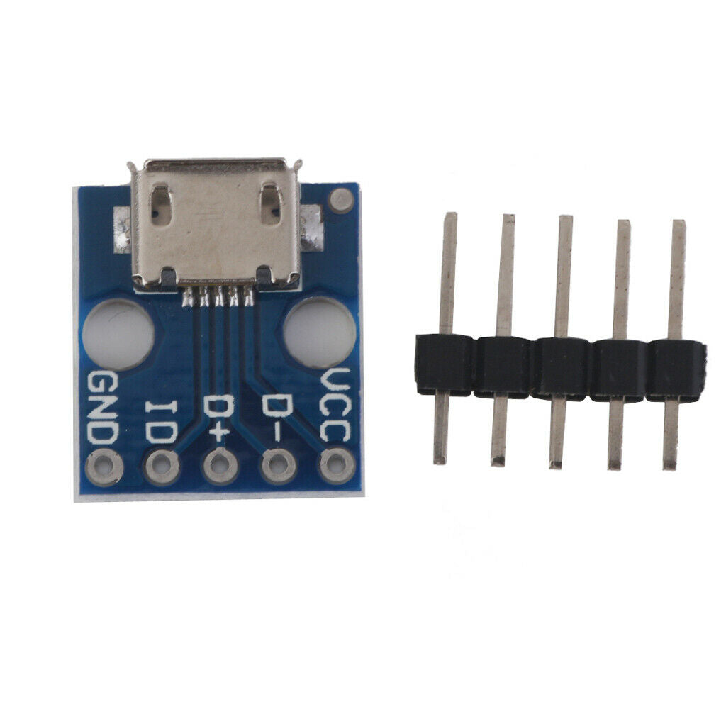 20Pcs 5 Pins B Type Female Connector MICRO USB to DIP Pin Pitch Converter