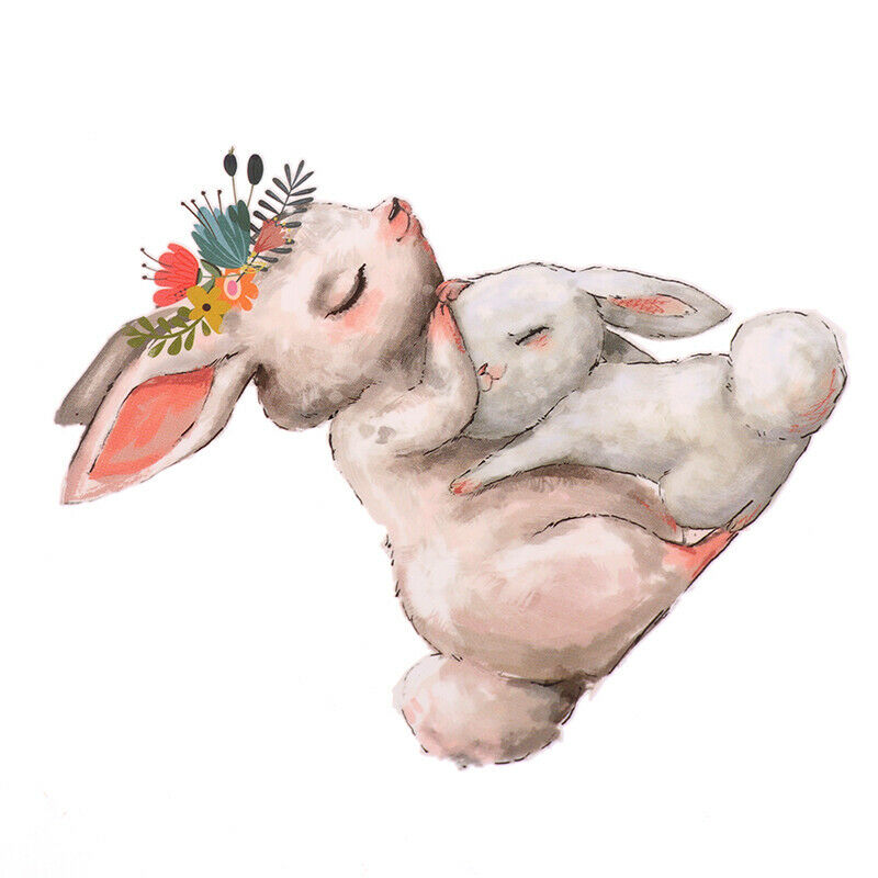 Cute Bunny Rabbit Patch Heat Transfer Iron On Transfer For Clothes Badge .l8