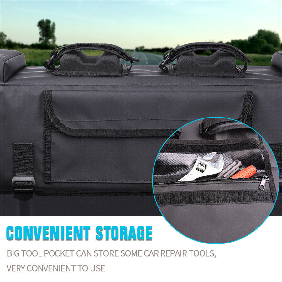 Pickup Truck Portable Tailgate Shuttle Pad Protective Bike Rack + Strap Pocket