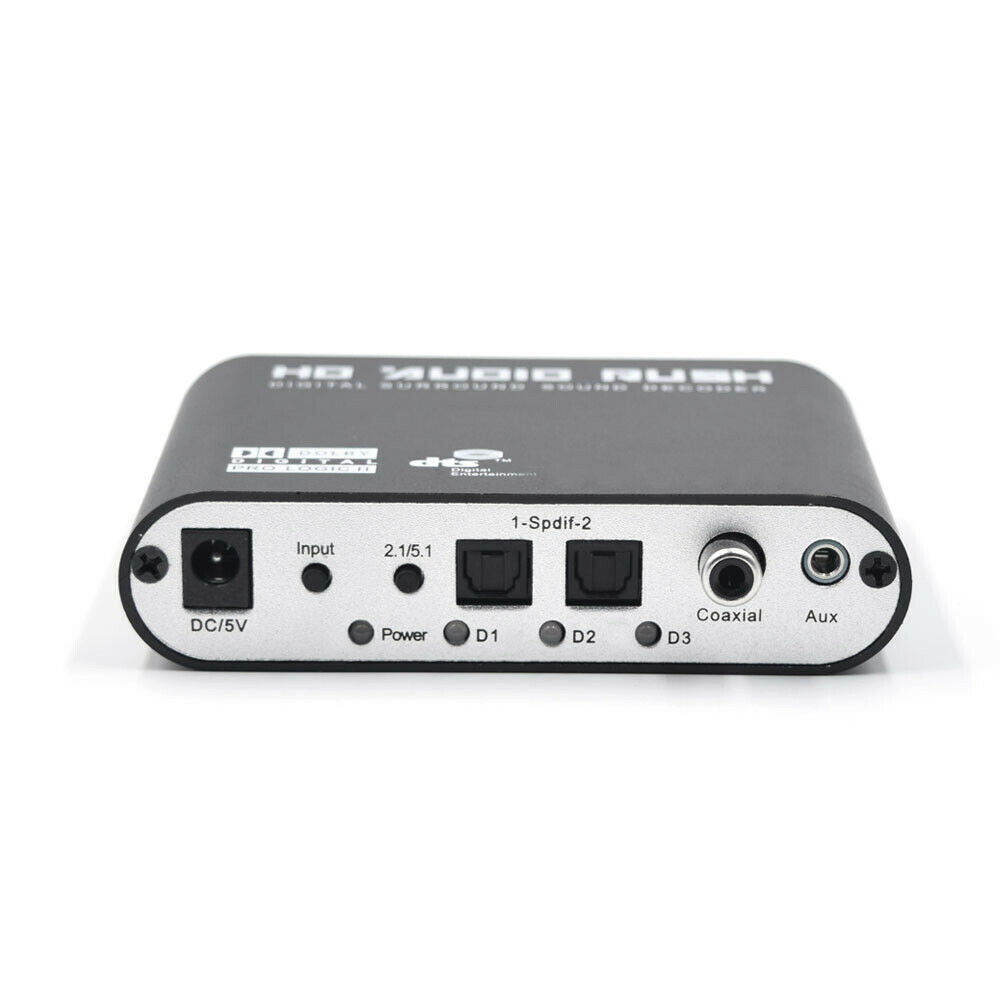 Converter DTS AC3 Source to 5.1 Analog Digital Stereo Audio Decoder US Plug CN