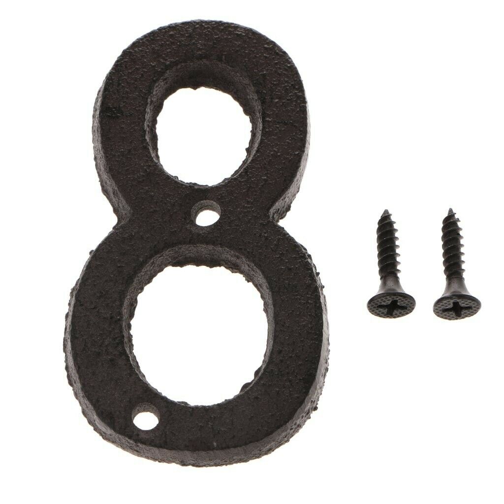 2x Iron Number Door Sign Plaque DIY Crafts House Sign Plaque House Decor