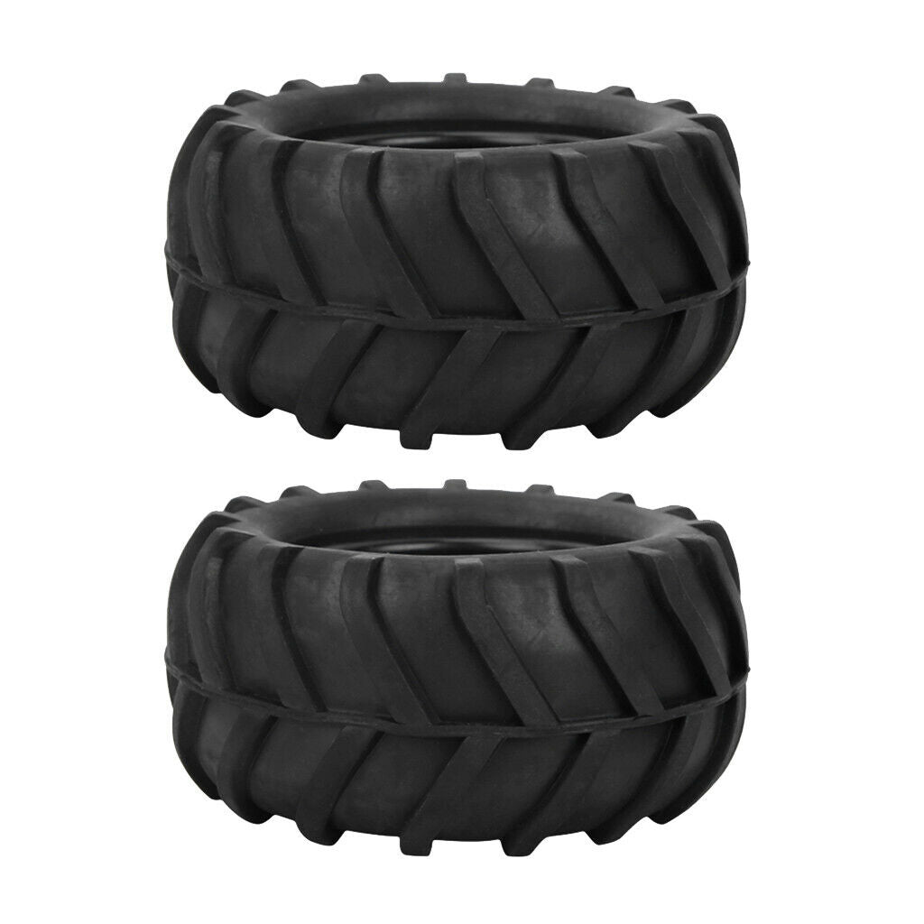 2Pcs 82mm RC Rubber 1/16 Car Complete Wheels Buggy Wheels Tires For RC