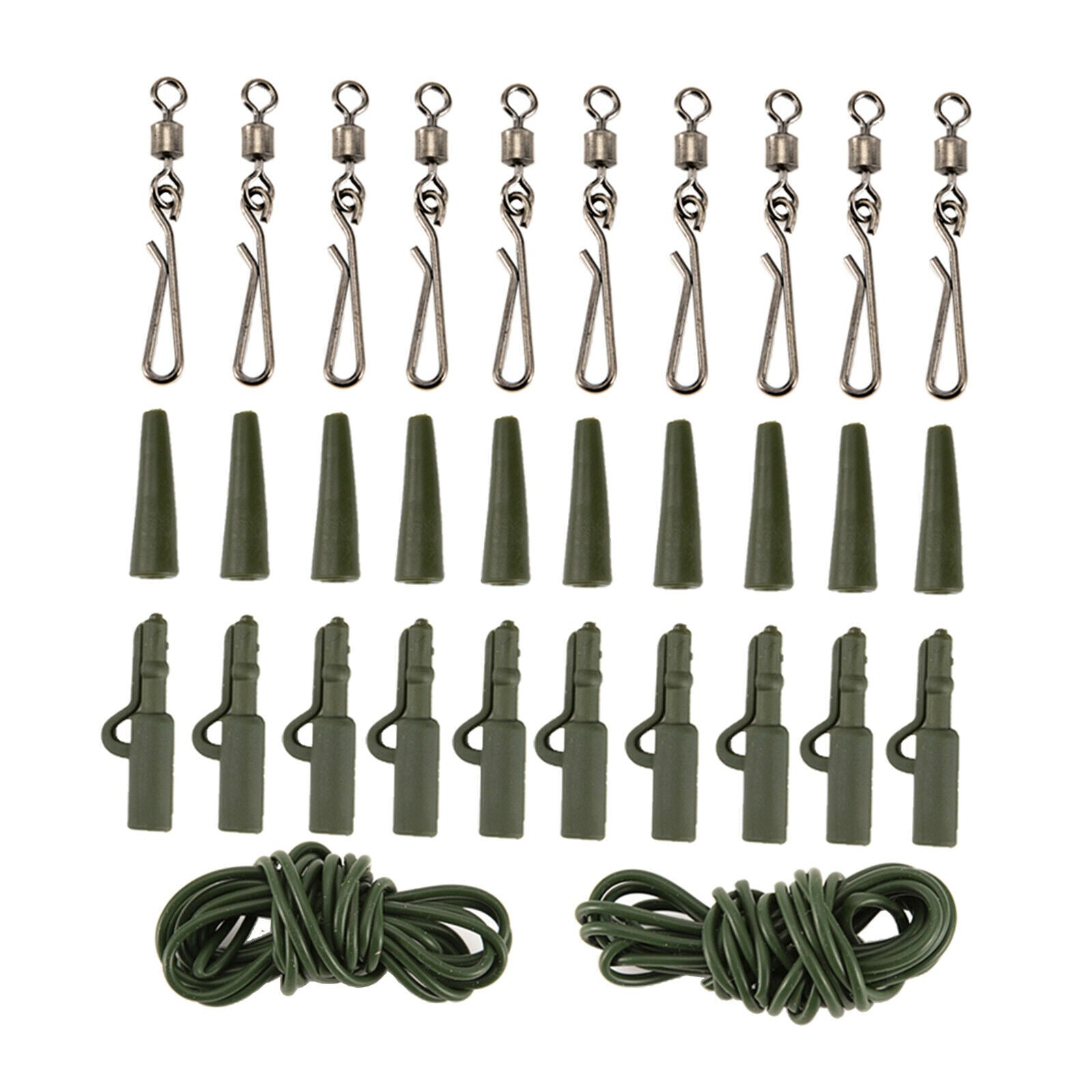 32x Anti-rust Carp Fishing Tackles Rolling Swivels Quick Release Rig Kits