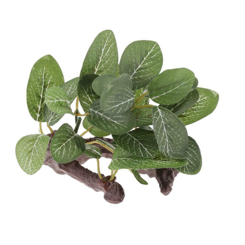 4pcs Reptile Plastic Plants Decorative Water Grass For Reptile Terrarium