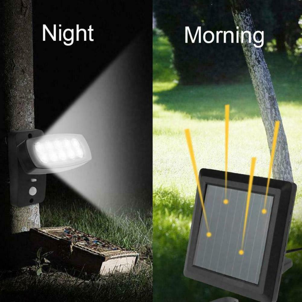 10 LED Solar Light Motion Sensor Waterproof Outdoor Garden Yard Wall Lamp @