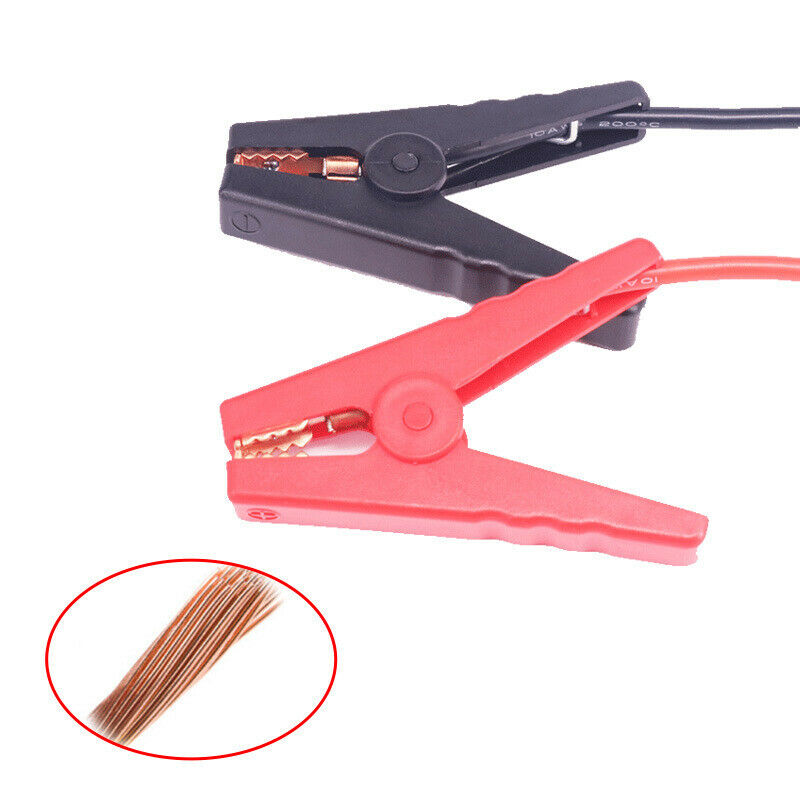 Smart Booster Cable Battery Clamp Line Kit LED Indicator For Car Jump Starter