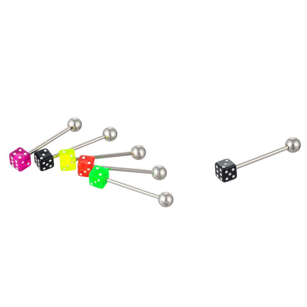 72x Stainless Acrylic Ball Barbell Bar Eyebrows Nose Tounge Rings Body Piercings