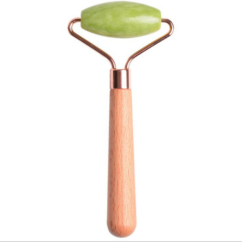 Facial Massage Roller Guasha Scraping Board Set Double Heads Jade Stone FaceFCA