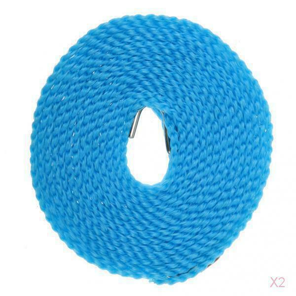 2 Pieces 16FT Travel Clothesline, Portable Windproof Anti-slip Clothes Line Rope