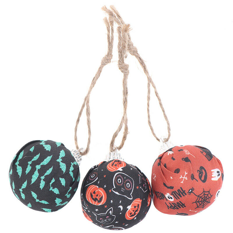 12PCS Halloween Ball Ornament Hanging Ball Decoration Halloween Pumpkin Ba Rf