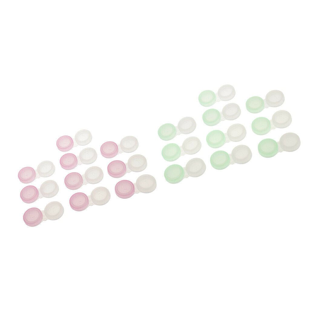 20x, Portable Contact Lens Box Containers, Clear Eye Len Cases, Contact Case