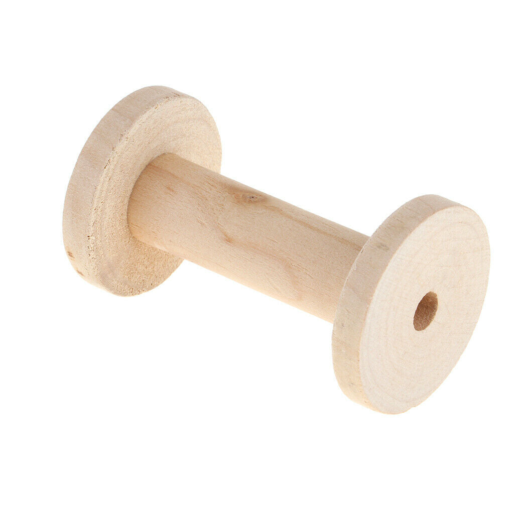 5x 1.96 '' X 3.3 '' Unfinished Wood Coils Craft Supplies Natural Wood Color