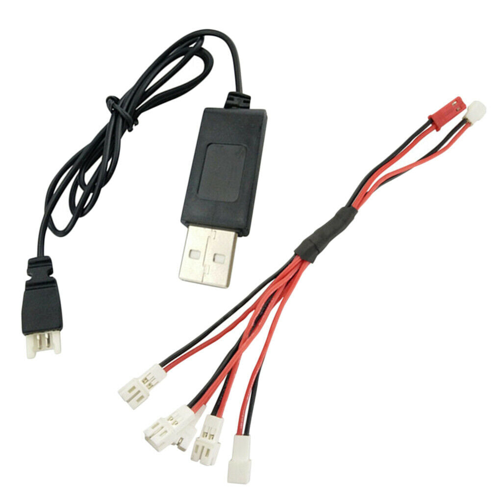 Li po battery 2 to 5 charging cables and USB 2.0 charging cable for RC Wltoys