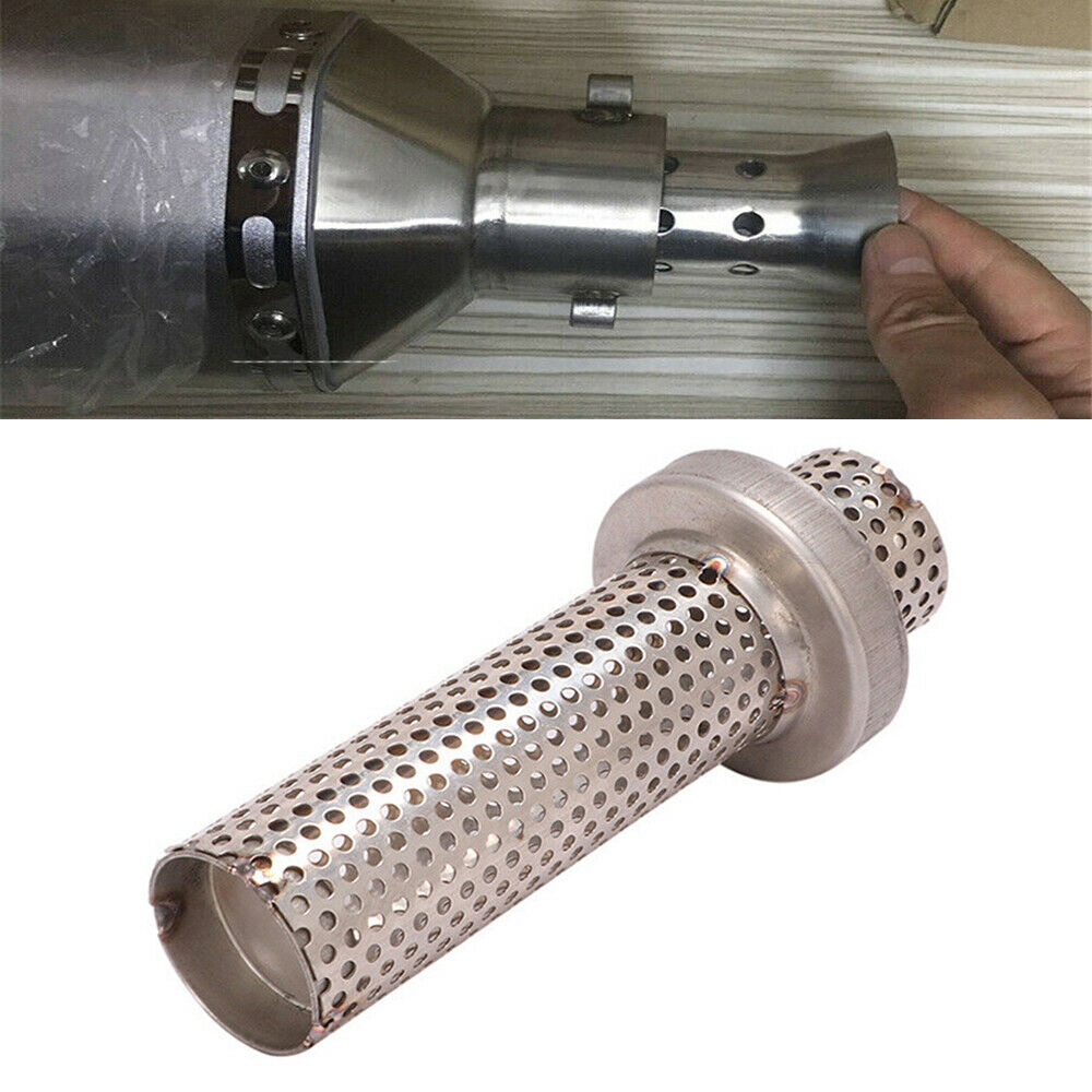 2.4" Motorcycle Exhaust Pipe Silencer Muffler Premium Stainless Steel Universal
