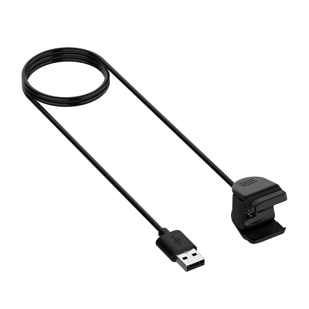 Black USB Charging Cable Cord 39.37" Charger Clip Holder for OPPO Band