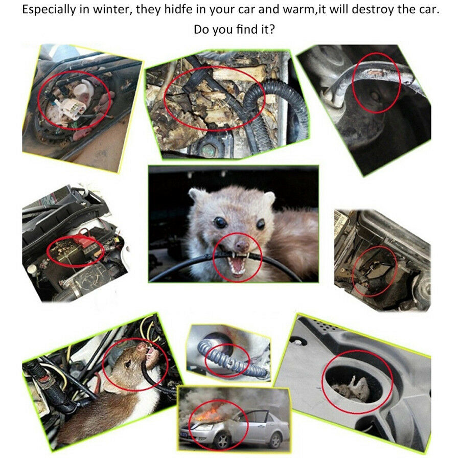 6V The Vehicle Ultrasonic Rodent &Pest & Rats Repeller 4x C battery Power Supply