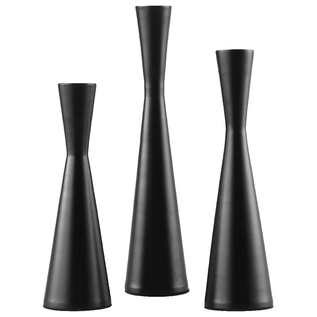3x Metal Tall Candlestick Holders Candle Holder for Dinning Room Party Decor