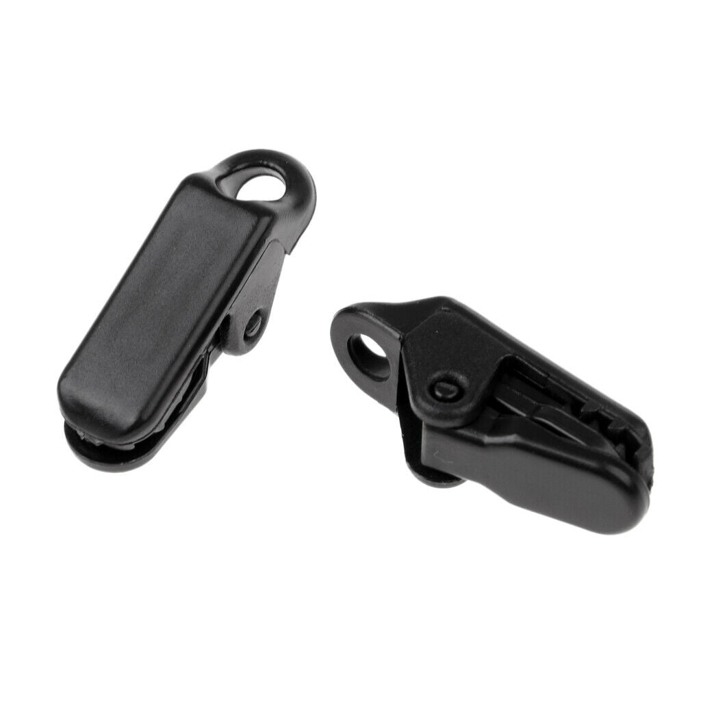10pcs Camping Tent Clips Accessories Outdoor Tent Clamp Black Hanging Hooks