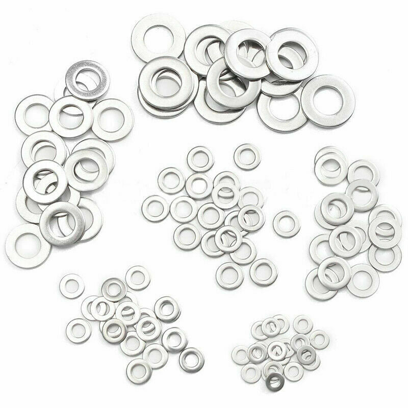 105pcs Stainless Steel Washer/Spring Metric Washer Assortment Set M3 4 5 6 8 10
