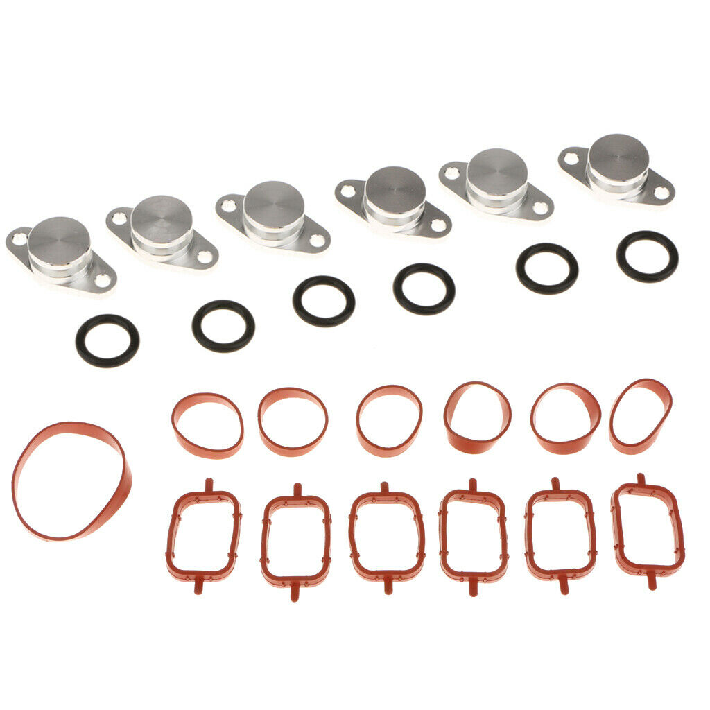 6 Pieces 22mm Swirl Flap Blanking Bungs Gasket Kits for BMW E60 E61 E90 E91