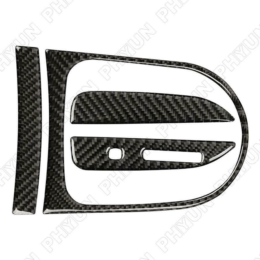 Interior Gear Shift Decor Panel Trim Carbon Fiber Style For Ford Mustang 2015-19