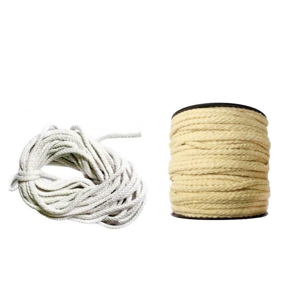 50 Meters Natural White and 10 Meters Bleached White Cotton Rope Sash Cord Twine