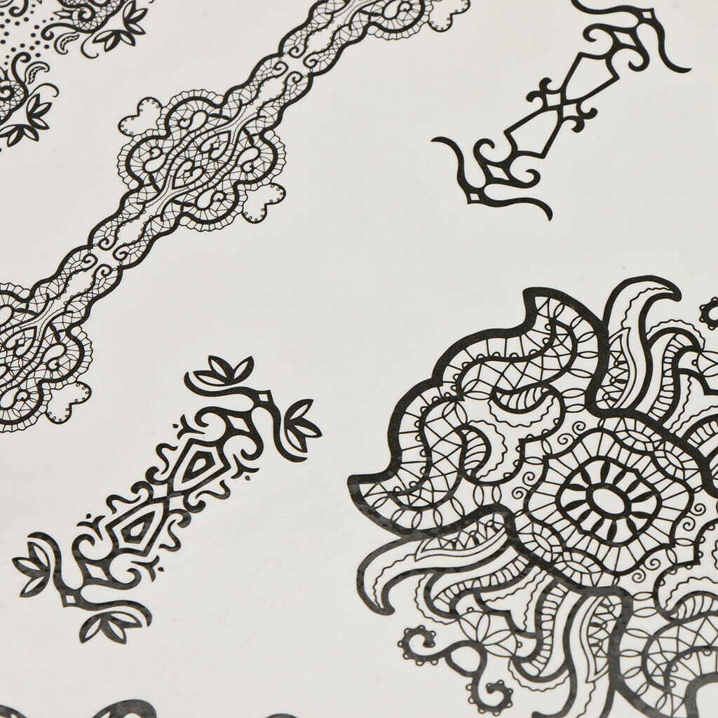 Temporary Flash Tattoo Inspired Stickers Transfer Stencil Paper Removable LS1023