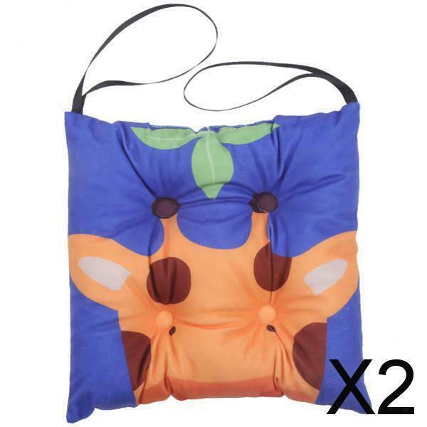2X Cute Cartoon Dining Chair Pad Seat Cushion Pads with for Kids 30x30cm