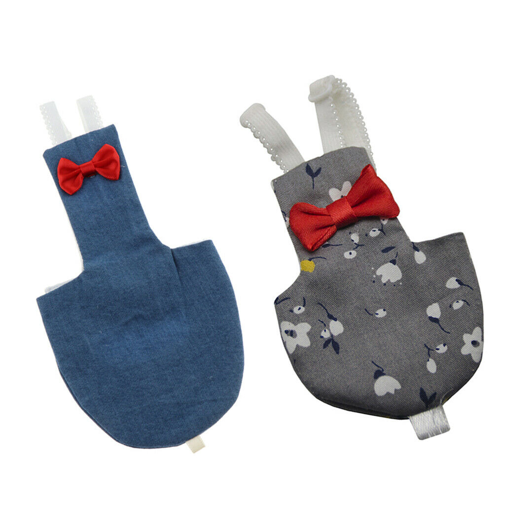 2 Pieces Fabric Cloth Breathable Cockatiel Parrot Bird Diaper Nappy Flight Suit