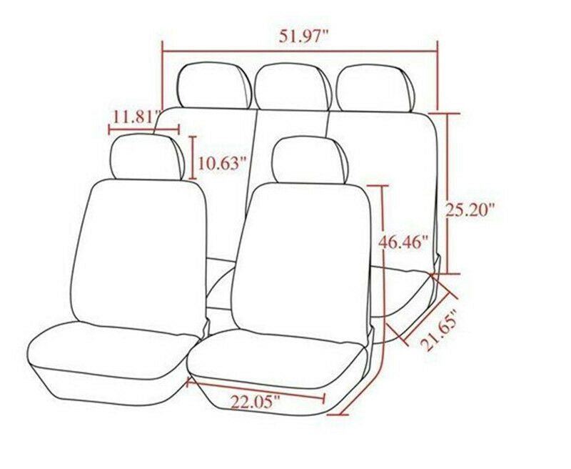 9Pcs/ Set Stretchable Washable Embroidery Car Seat Covers Fit Most Brand Vehicle