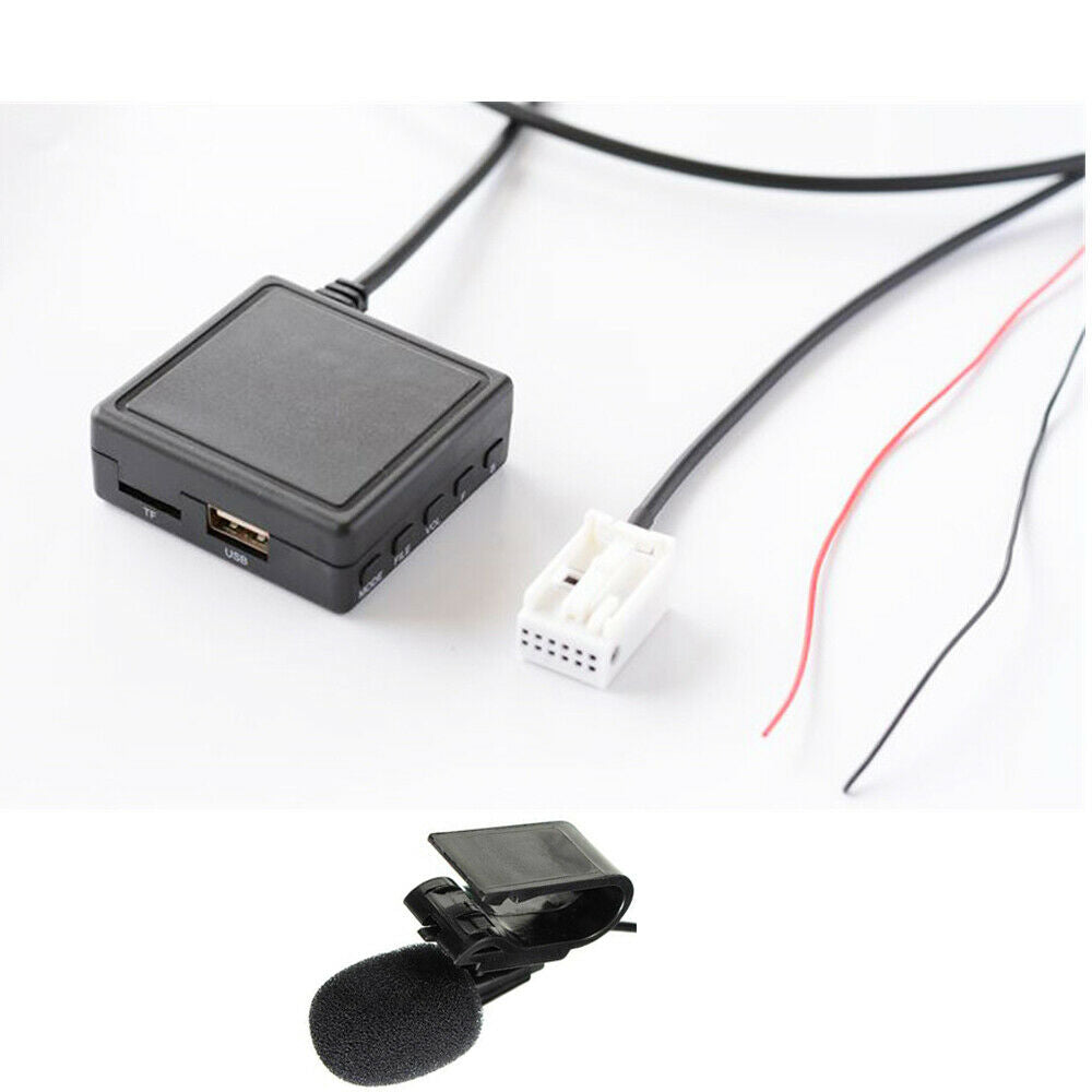 Car Audio Cable Adapter w/ Microphone For Mercedes For Benz W169 W245 W203 W209