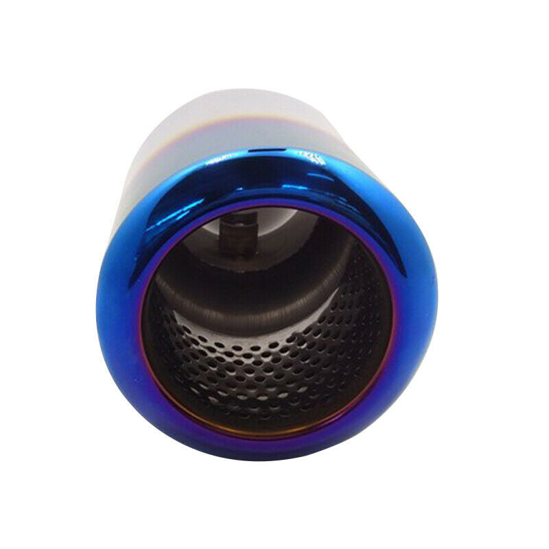 63mm Dia. Car Exhaust Pipe Tail Throat Muffler Stainless Steel Tip Roasted Blue