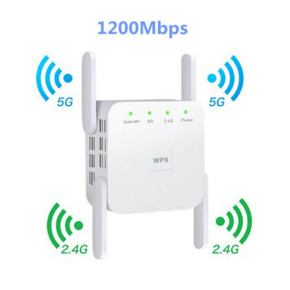 Dual Band WIFI Repeater 2.4G 5G 1200Mbps Router Wireless Range Extender Booster