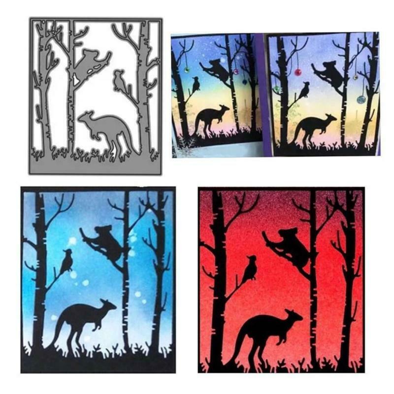 Kangaroo Metal Cutting Die Exquisite Forest Scene Embossing Script Die Stencils