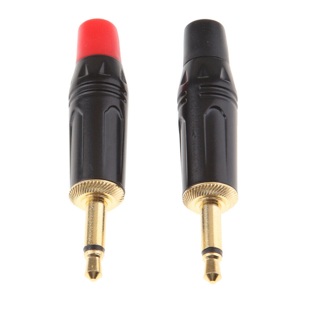 2Pieces 3.5mm Mono Male Repair Earphones Audio