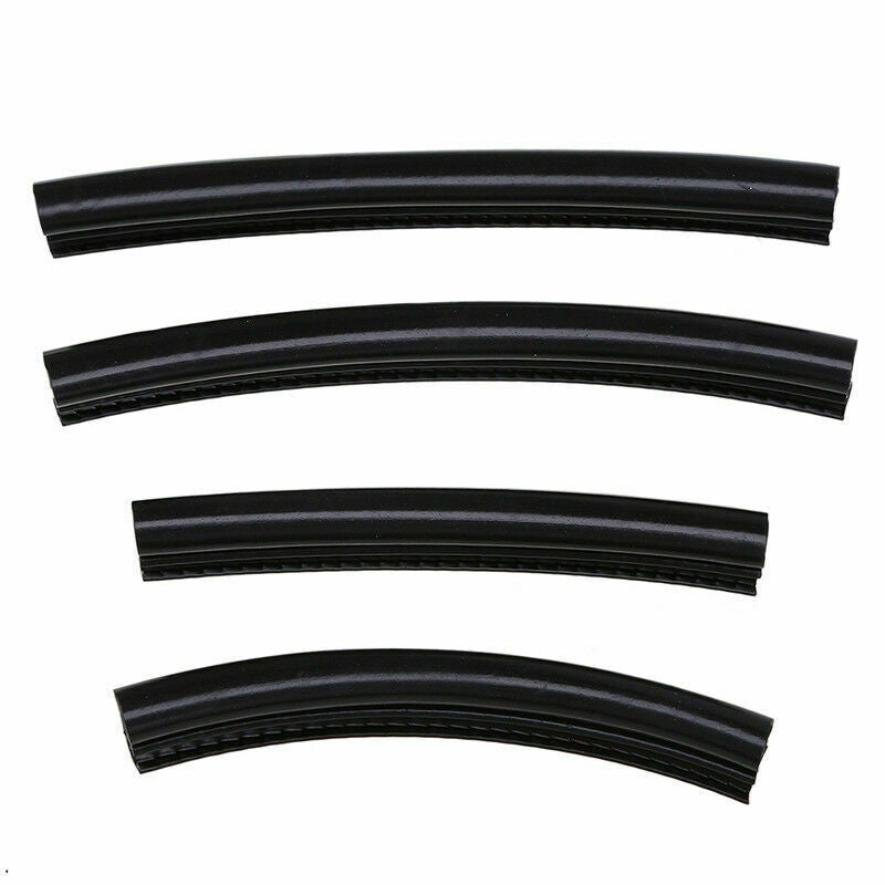 4Pcs Car Door Window Trim Edge Moulding Rubber Weatherstrip Seal Strip Black