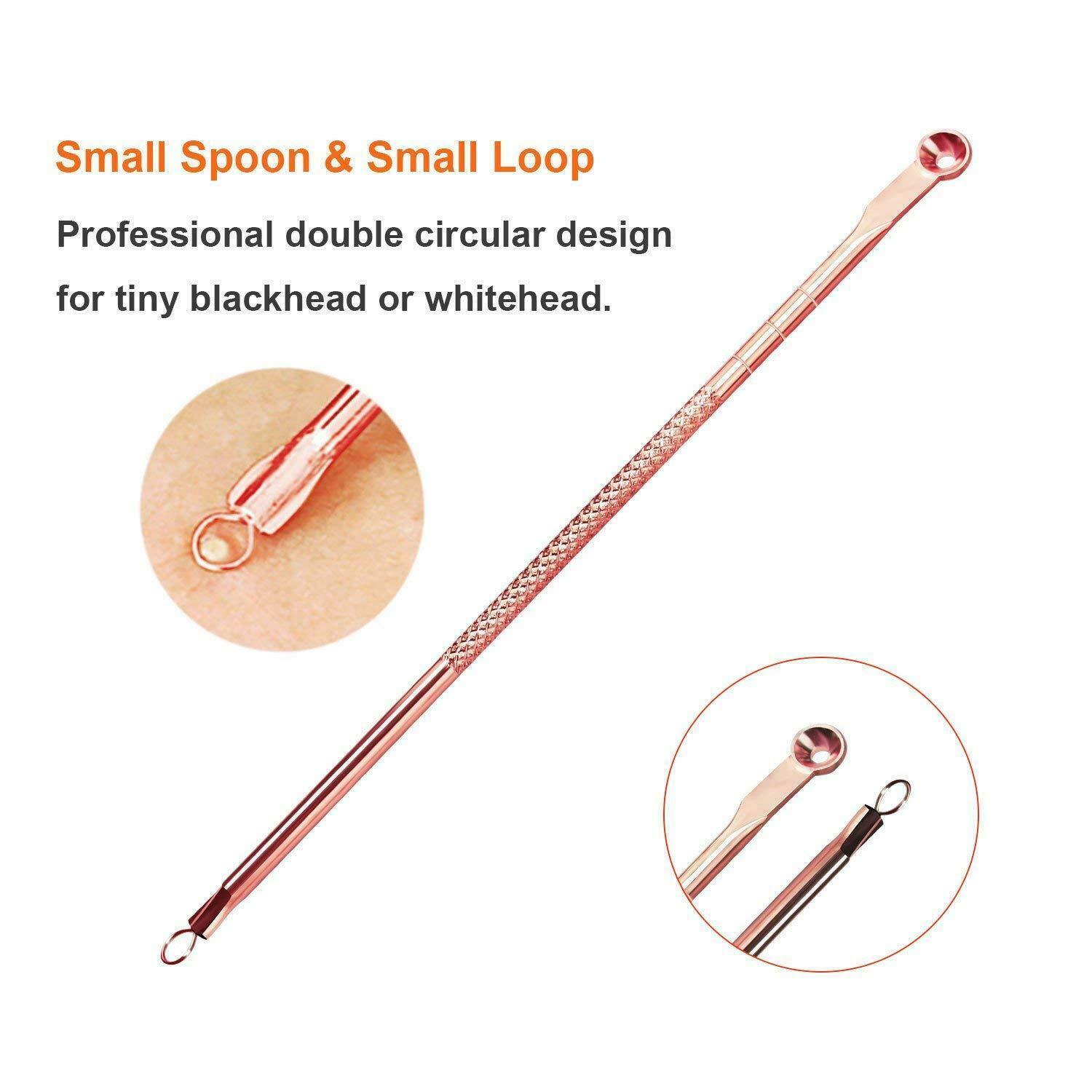 4Pcs/set Blackhead Extractor Tool Remover Pimple Blemish Comedone Kit Acne Clip