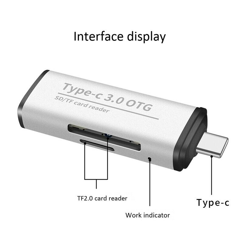 USBC3.0 Multi-Card Reader for SDXC,SDHC,TF,SD,MMC,RS-MMC,Mini SDXC,Mini SD,MinD3