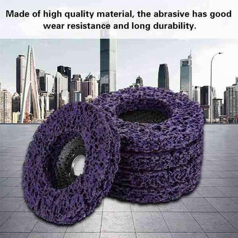 4 Pack 4-1/2 inch(115mm) x 7/8 inch Stripping and Clean Disc for Angle GrinderV1