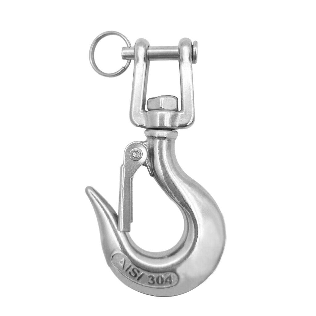 Rustproof Stainless Steel Rotary Spring Snap Hooks Boat Anchor Rigging Clip
