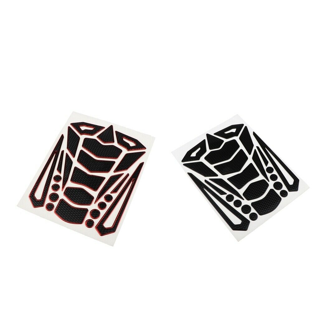 Anti-Slip Tank Pad Knee Protectors Gas Stickers for Motorcycle Red+Black