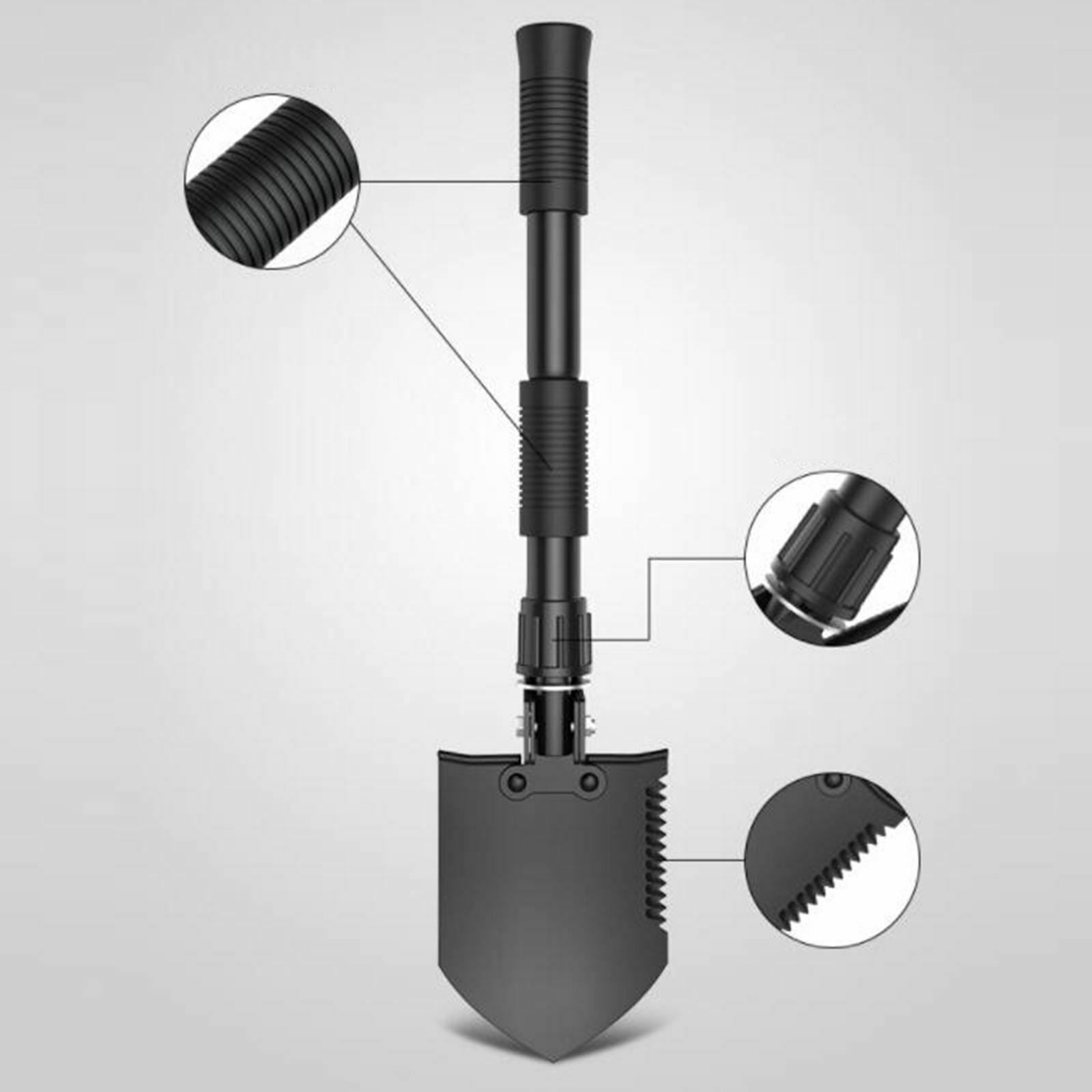 Handy Foldable Camping Shovel Outdoor Survival Trowel Spade Detecting Digger