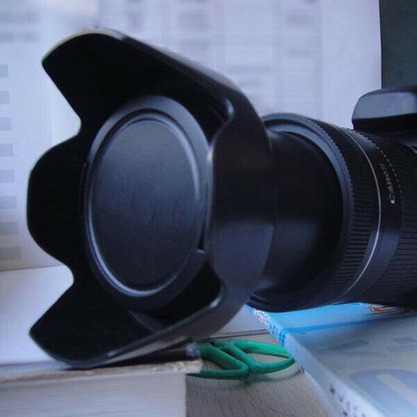 58mm Screw-in Flower Lens Hood Digital Camera Petal Lens Hoods for Canon @