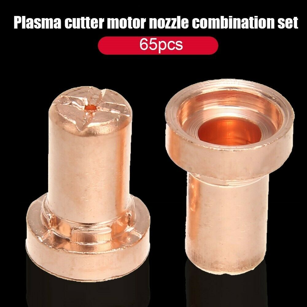 65pcs Plasma Cutter Tip Electrodes Nozzles Kit Consumable Replacement LIN